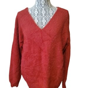 a new day v neck red sweater size 2 X